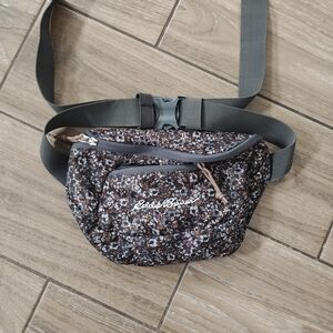 Eddie Bauer Floral Waist Bag - Black and Brown